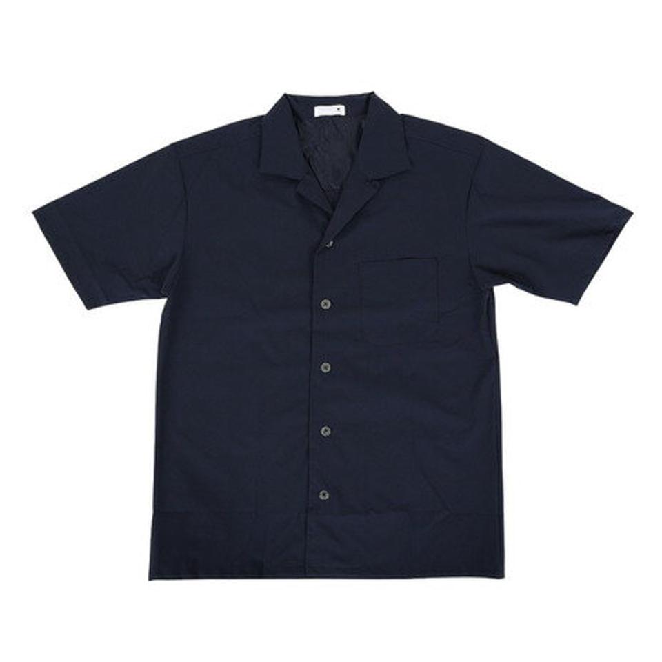 ルコック スポルティフ(le coq sportif)(メンズ)半袖Tシャツ メンズ グランデイズ オープンカラーシャツ QMMVJA50XB NV