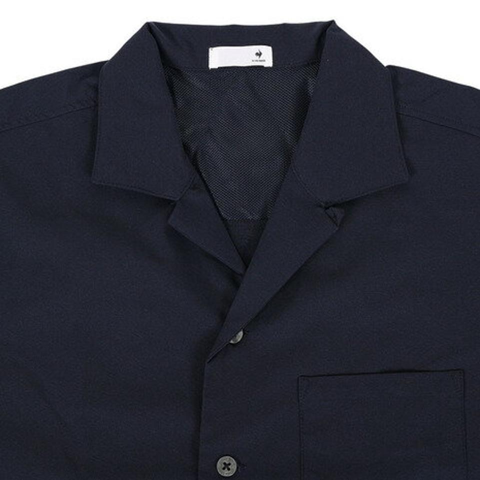 ルコック スポルティフ(le coq sportif)(メンズ)半袖Tシャツ メンズ グランデイズ オープンカラーシャツ QMMVJA50XB NV