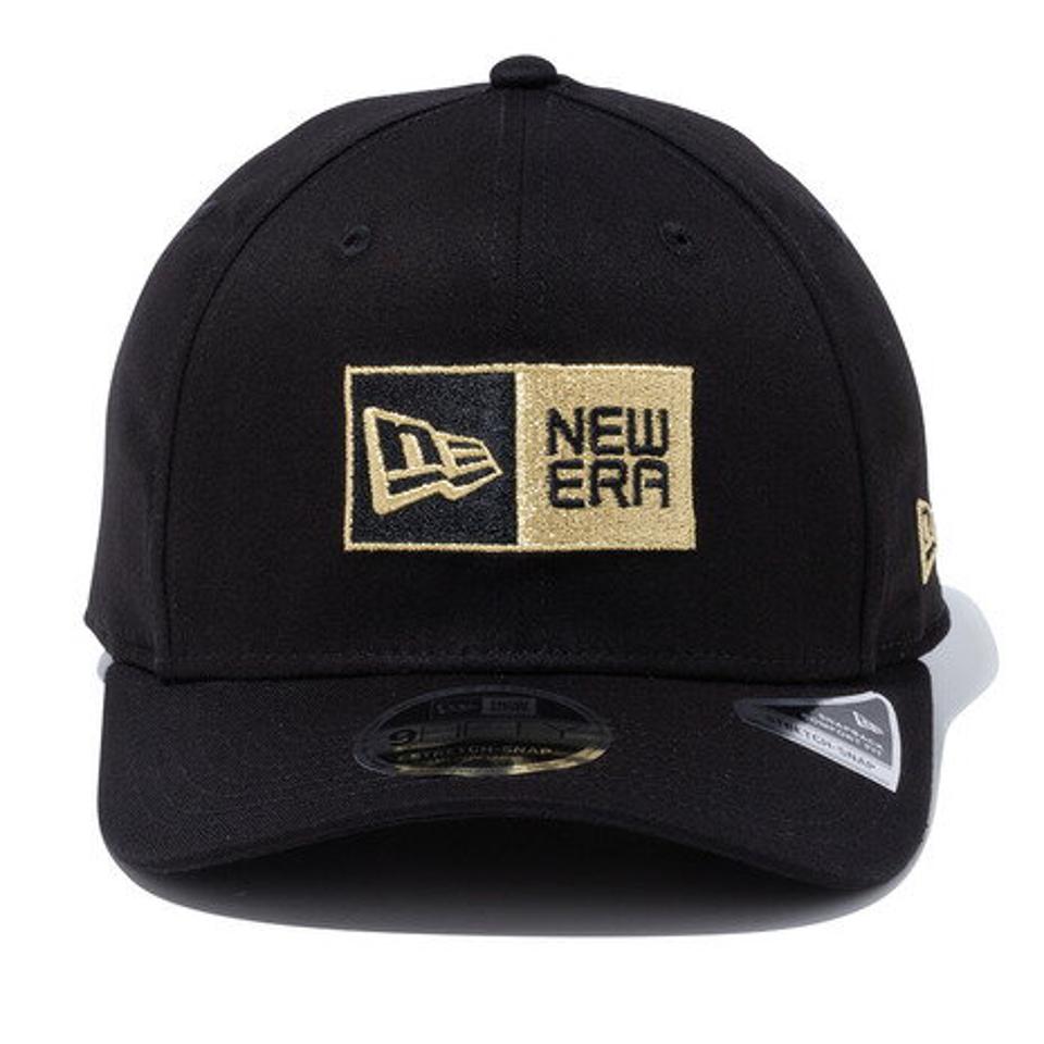 ニューエラ（NEW ERA）（メンズ）9FIFTY ストレッチスナップ ボックスロゴ ブラック×ゴールド キャップ 13552072