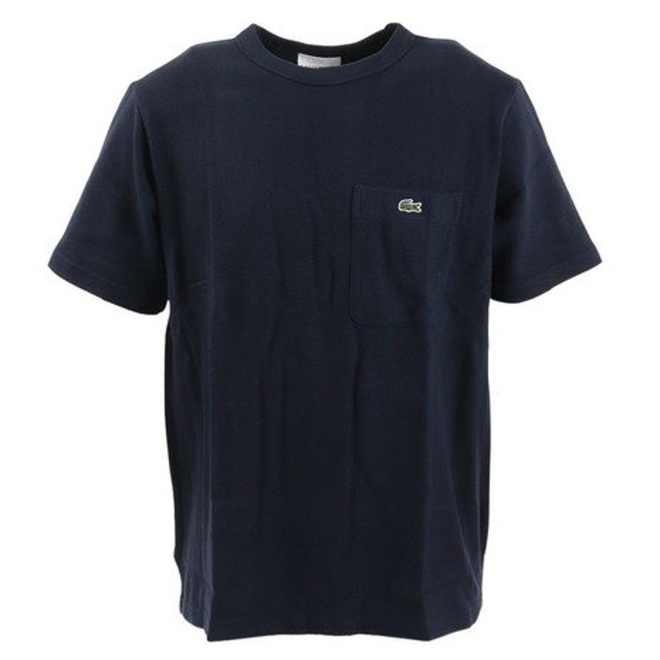 ラコステ(LACOSTE)(メンズ)半袖Tシャツ メンズ 鹿の子地 ポケットTH073LJ-99-166