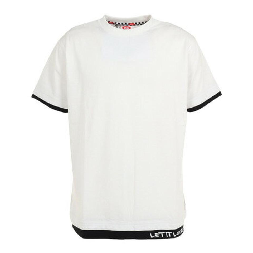 スライド(SLYDE)(メンズ)半袖Tシャツ メンズ LAYERD SL2023SSM-APP002WHT