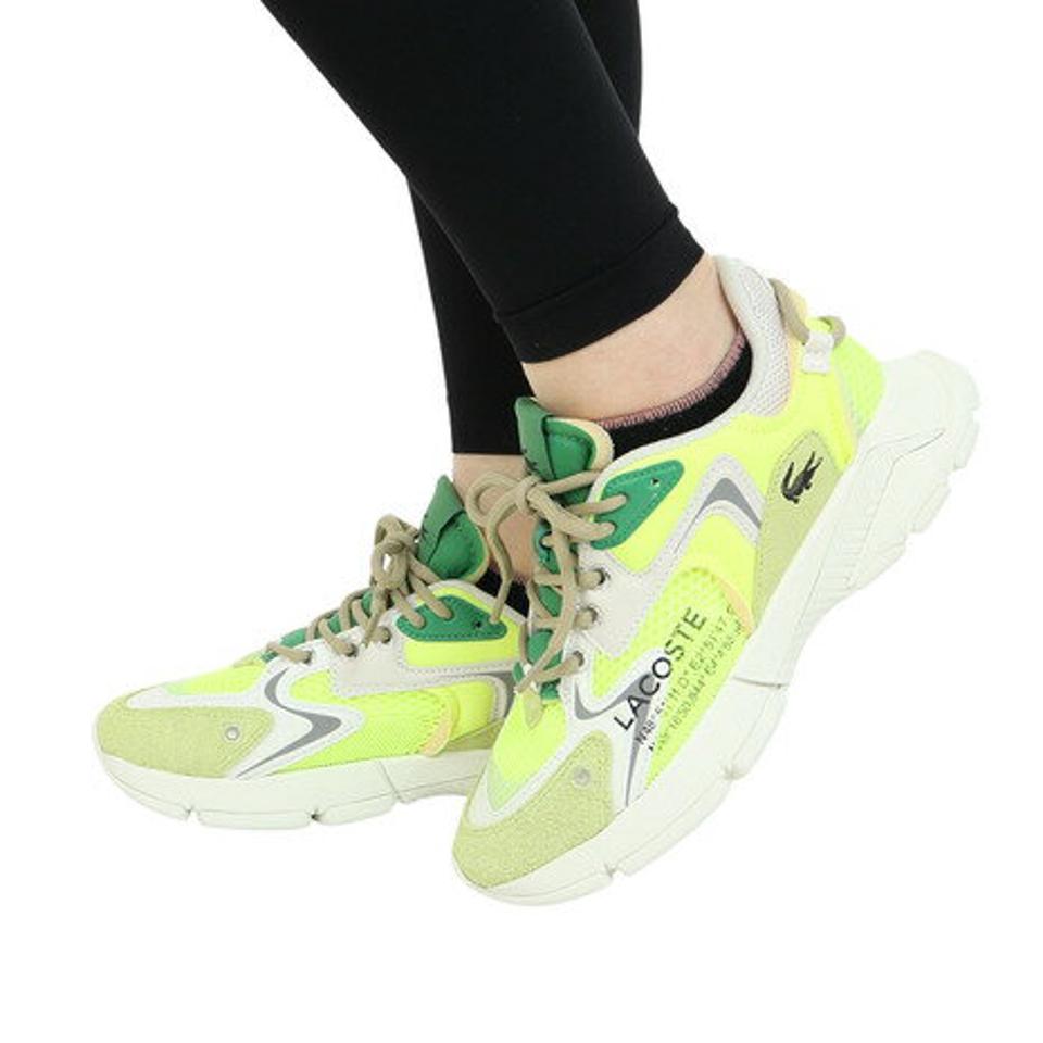 ラコステ（LACOSTE）（レディース）カジュアルシューズ L003 NEO 123 1 SFA ホワイト イエロー 45SFA0001-Y21 スニーカー スポーツシューズ タウン 街履き