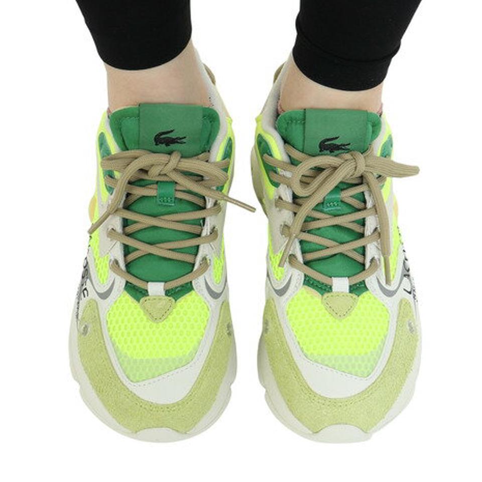 ラコステ（LACOSTE）（レディース）カジュアルシューズ L003 NEO 123 1 SFA ホワイト イエロー 45SFA0001-Y21 スニーカー スポーツシューズ タウン 街履き