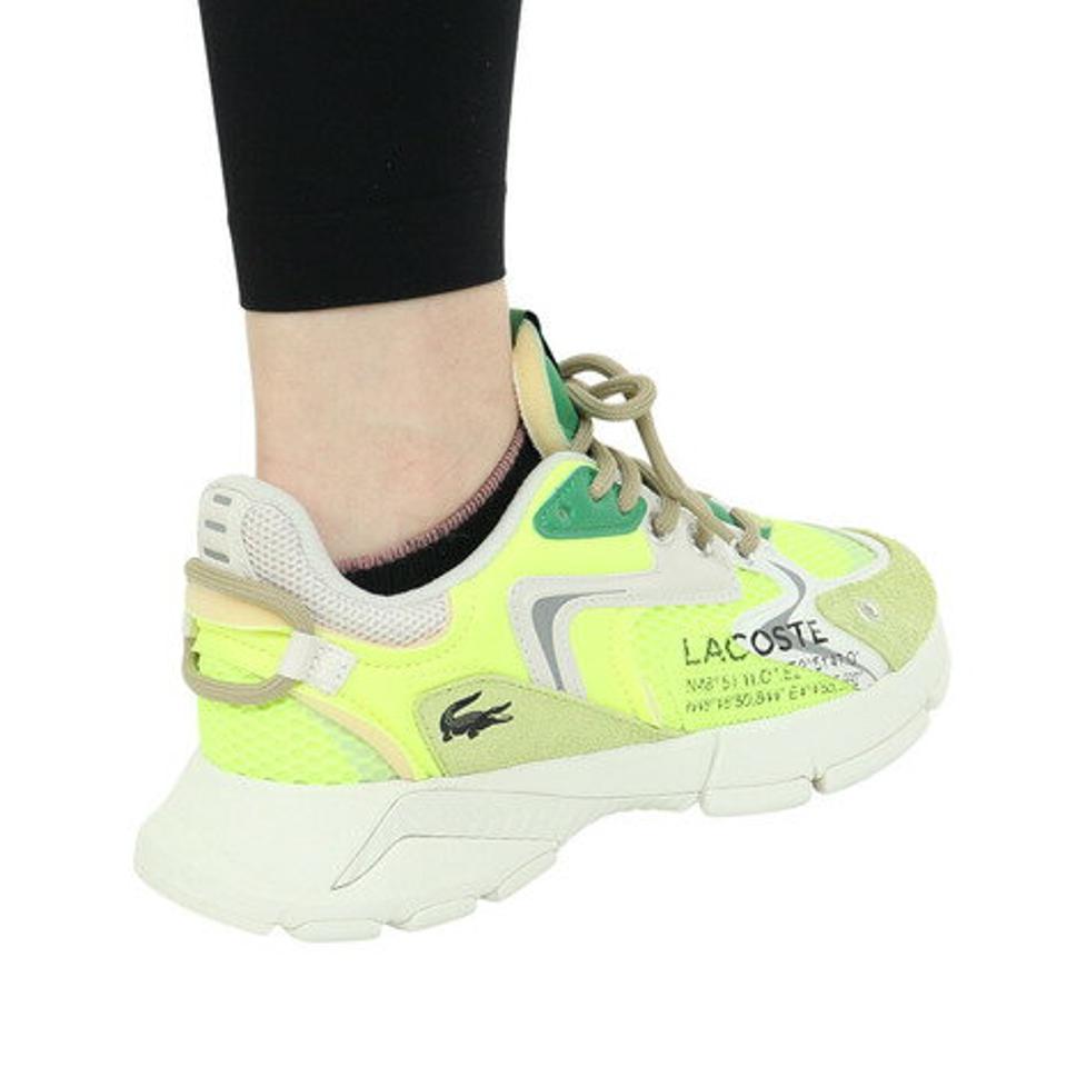 ラコステ（LACOSTE）（レディース）カジュアルシューズ L003 NEO 123 1 SFA ホワイト イエロー 45SFA0001-Y21 スニーカー スポーツシューズ タウン 街履き