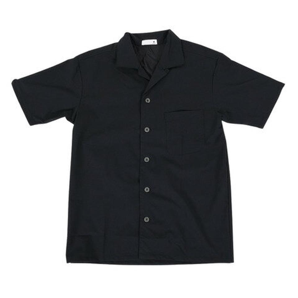 ルコック スポルティフ(le coq sportif)(メンズ)半袖Tシャツ メンズ グランデイズ オープンカラーシャツ QMMVJA50XB BK