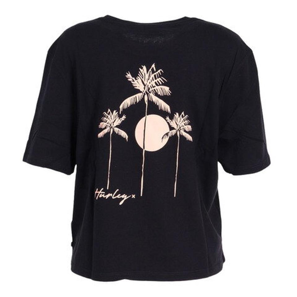 ハーレー(HURLEY)(レディース)KAYAH WASHED CROPPED Tシャツ 3HS1570072-BLK