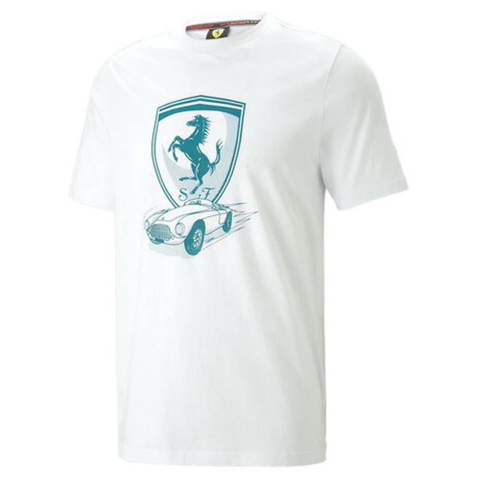 プーマ(PUMA)(メンズ)フェラーリ レース ビッグ シールド トーナル 半袖 Tシャツ 538184 04 WHT