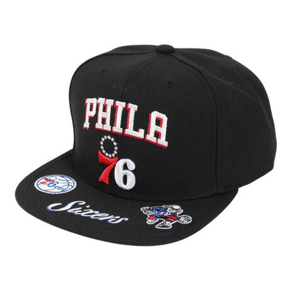 ミッチェルアンドネス（Mitchell&Ness）（メンズ）キャップ FRONT LOADED スナップバック 76ers HHSS2998-P76YYPPPBLCK