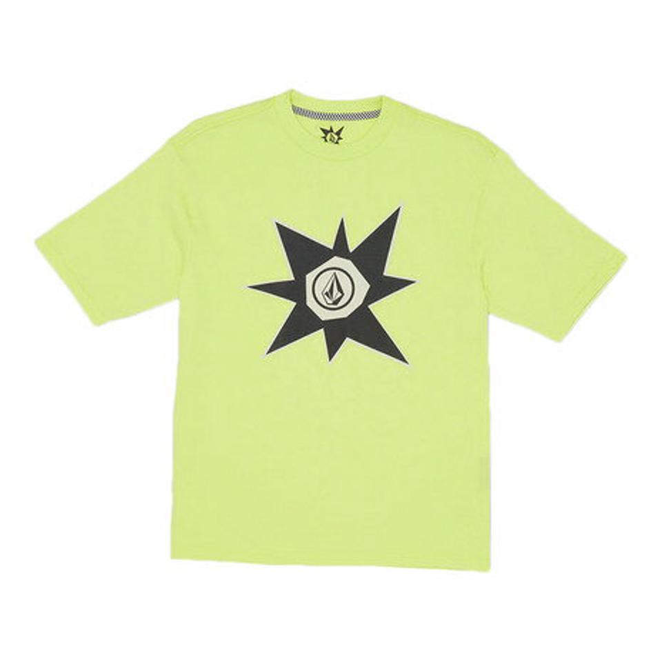 ボルコム(Volcom)(メンズ)半袖Tシャツ メンズ ENTERTAINMENT LONG PLAYING 23SP AF312301 HILIGHTER GREEN