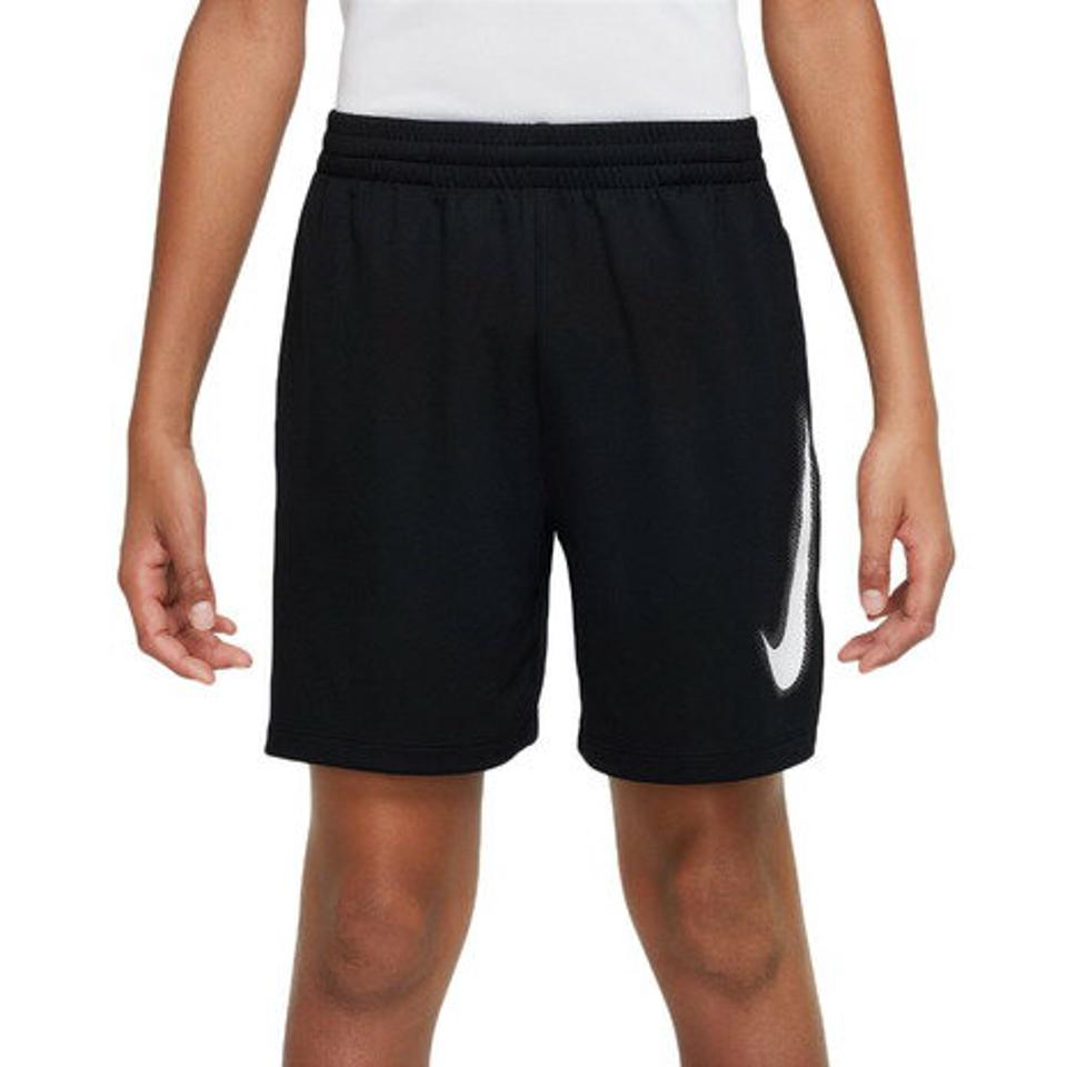 ナイキ(NIKE)(キッズ)パンツ ショートパンツ 通気性 ブラック 黒 YTH ドライフィット アイコン + グラフィック DX5361-010