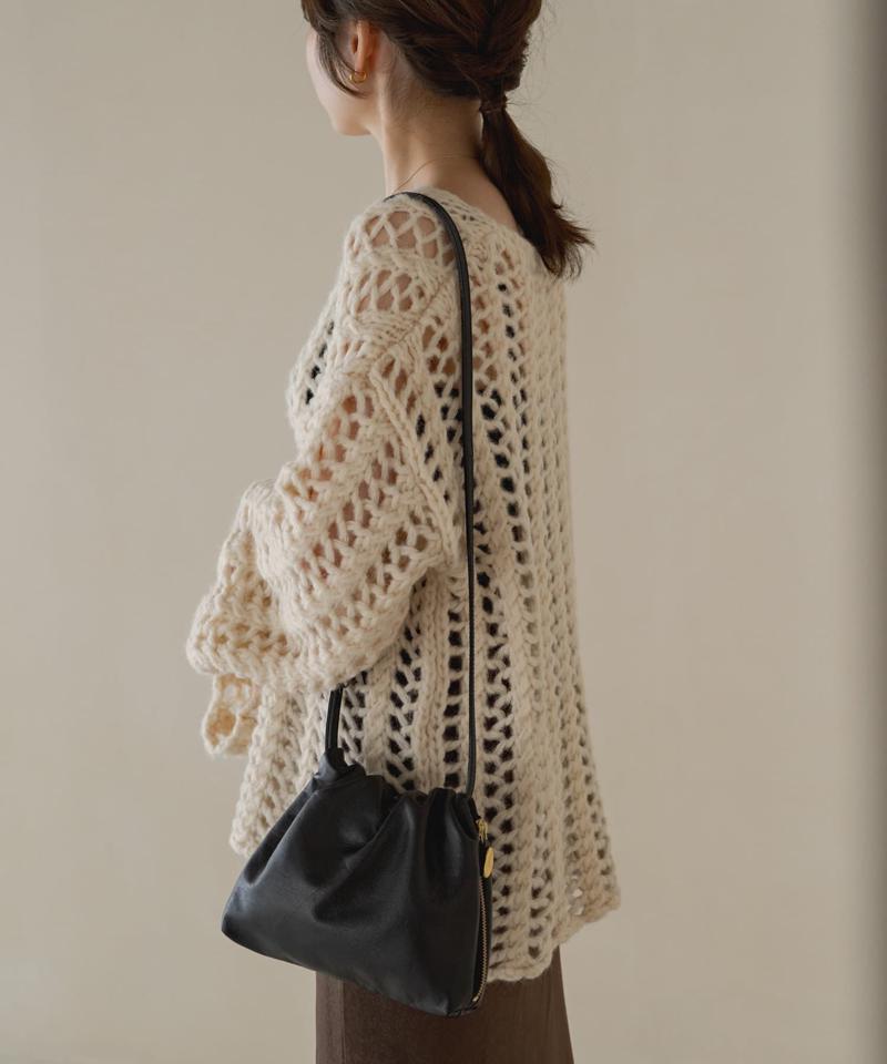 《gem_by russet》レザーミニショルダーバッグ