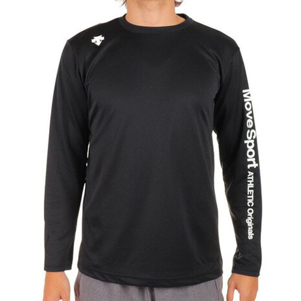 デサント(DESCENTE)(メンズ)長袖Tシャツ メンズ DRYMESH DMMUJB51 BK