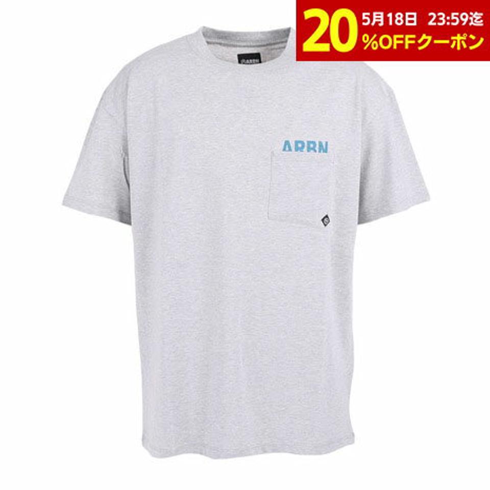 【10%OFFクーポン対象!8/10まで】エアボーン(ARBN)(メンズ)半袖Tシャツ メンズ コットン 05 AB2023SSM-APP005L.GRY