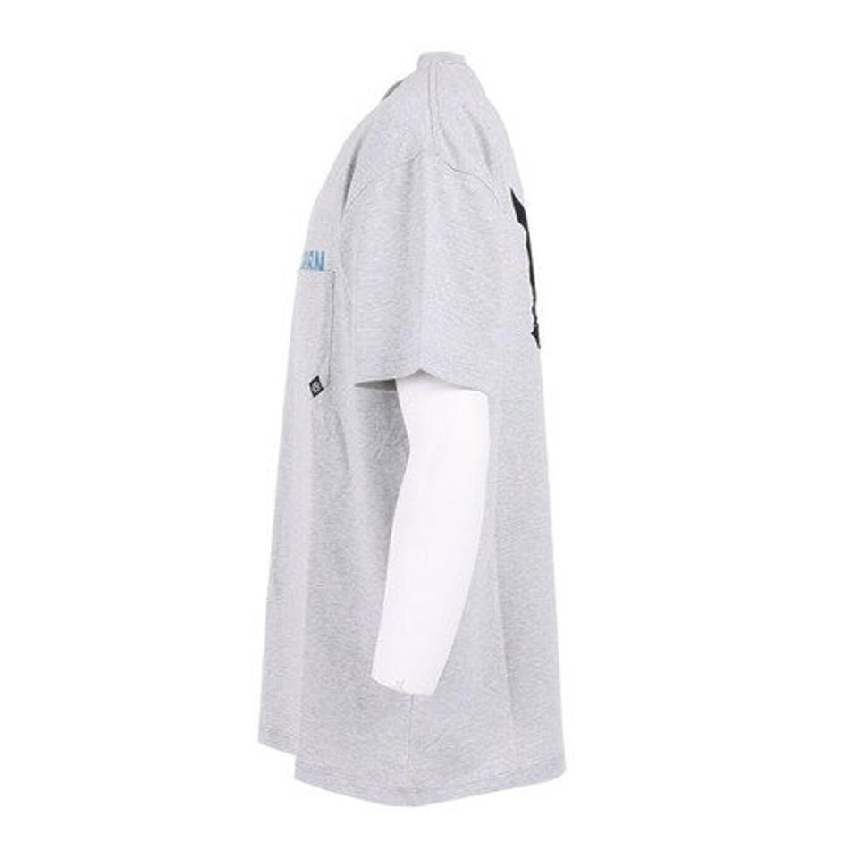 【10%OFFクーポン対象!8/10まで】エアボーン(ARBN)(メンズ)半袖Tシャツ メンズ コットン 05 AB2023SSM-APP005L.GRY