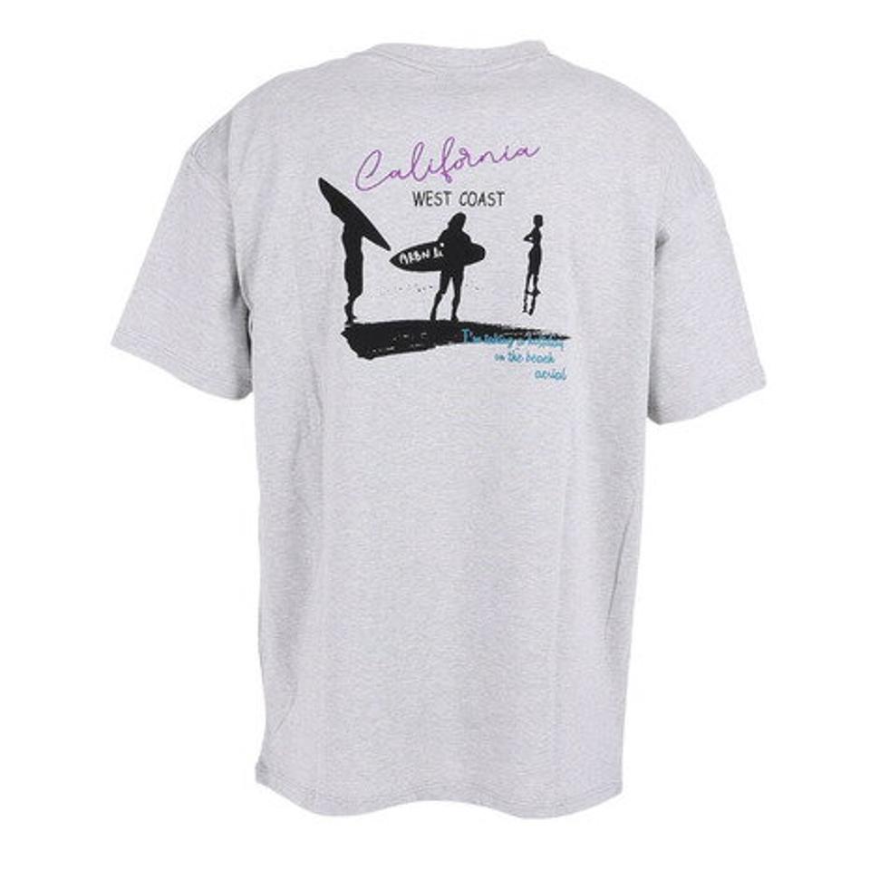 【10%OFFクーポン対象!8/10まで】エアボーン(ARBN)(メンズ)半袖Tシャツ メンズ コットン 05 AB2023SSM-APP005L.GRY