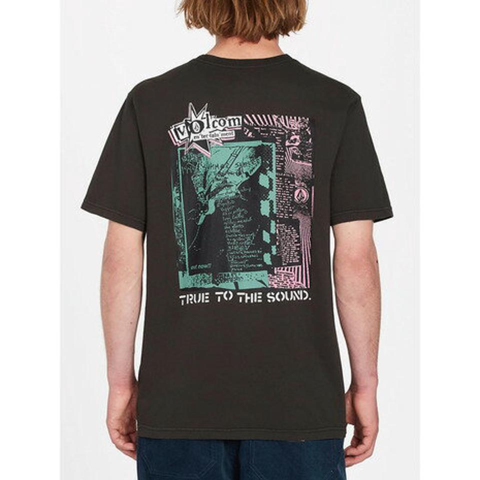 ボルコム(Volcom)(メンズ)半袖Tシャツ メンズ ENTERTAINMENT LONG PLAYING 23SP AF212301 RINSED BLACK