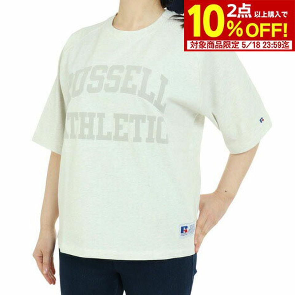 【10%OFFクーポン対象!8/10まで】ラッセル(RUSSELL)(レディース)半袖Tシャツ レディース 88/12 ラグラン RBL23S1004 IVR