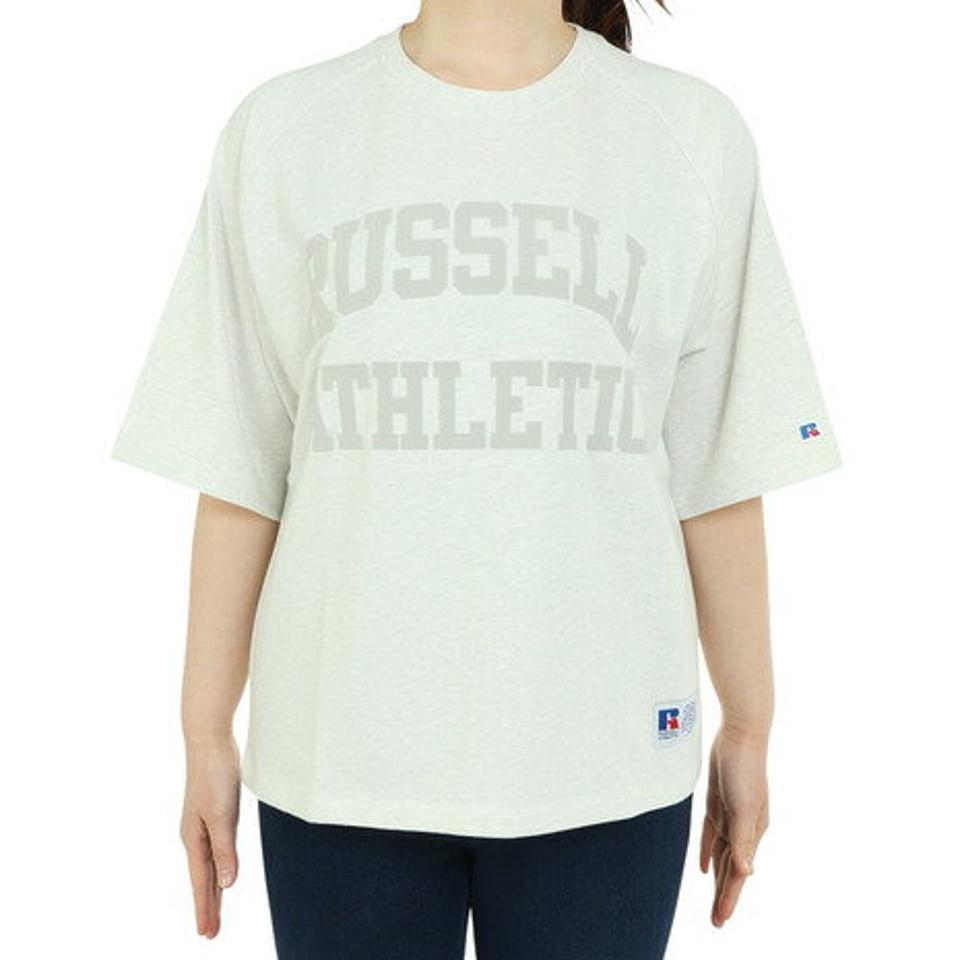 【10%OFFクーポン対象!8/10まで】ラッセル(RUSSELL)(レディース)半袖Tシャツ レディース 88/12 ラグラン RBL23S1004 IVR