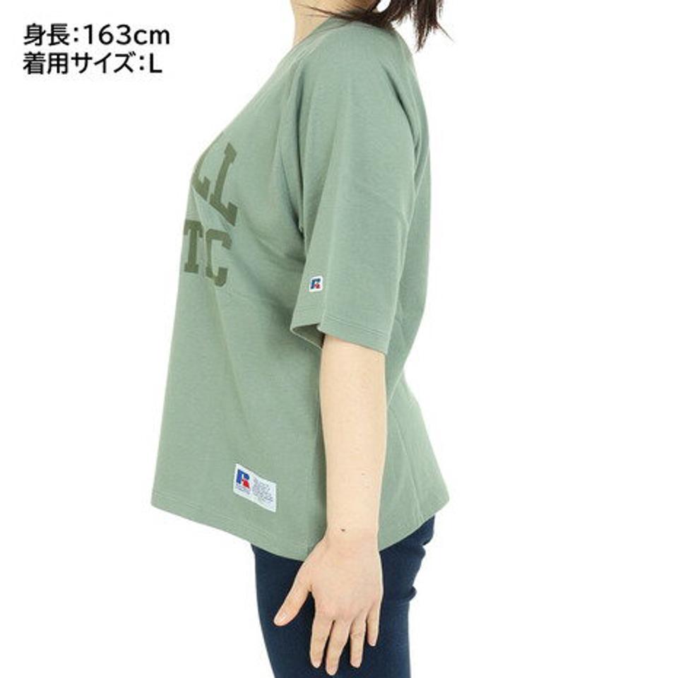 【10%OFFクーポン対象!8/10まで】ラッセル(RUSSELL)(レディース)半袖Tシャツ レディース 88/12 ラグラン RBL23S1004 GRN