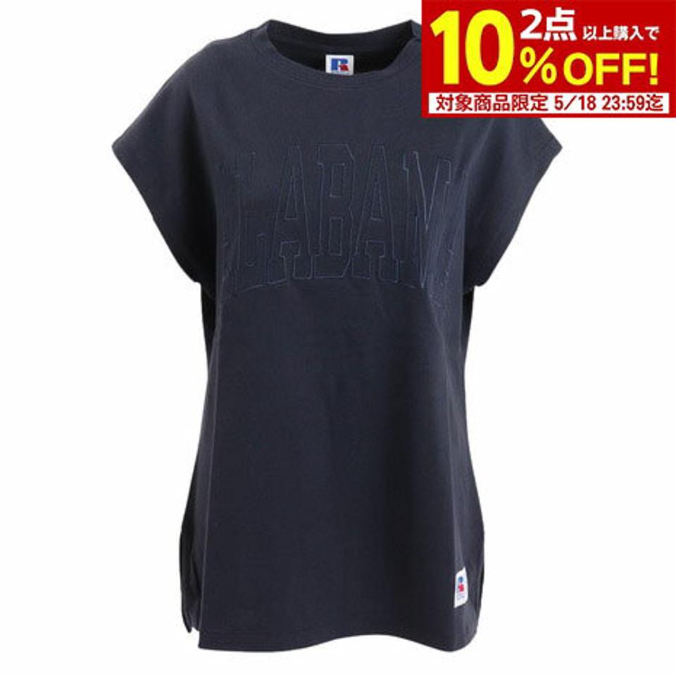 ラッセル(RUSSELL)(レディース)半袖Tシャツ レディース 88/12 カレッジ RBL23S1003 NVY