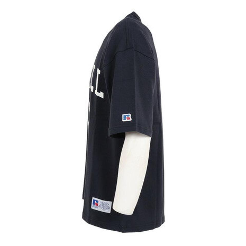 【20%OFFクーポン対象!10/12まで】ラッセル(RUSSELL)(メンズ)半袖Tシャツ メンズ 88/12 カレッジクルーネックTシャツ RBM23S0005 NVY