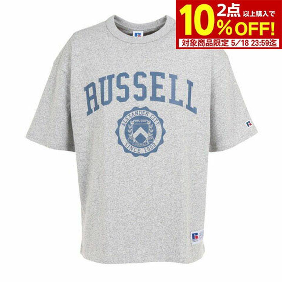 ラッセル(RUSSELL)(メンズ)半袖Tシャツ メンズ 88/12 カレッジクルーネック RBM23S0005 MGRY
