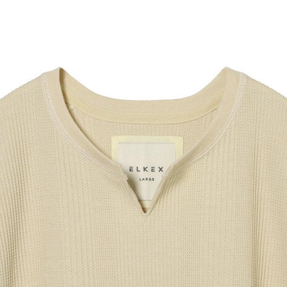 エルケクス(ELKEX)(レディース)半袖 ジャガード Tシャツ EKL3S11003 OWHT