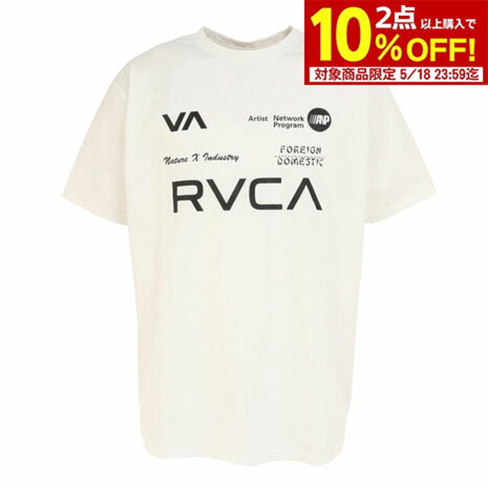 ルーカ(RVCA)(メンズ)半袖Tシャツ メンズ ALL BRAND ラッシュガード BD041853 WHT