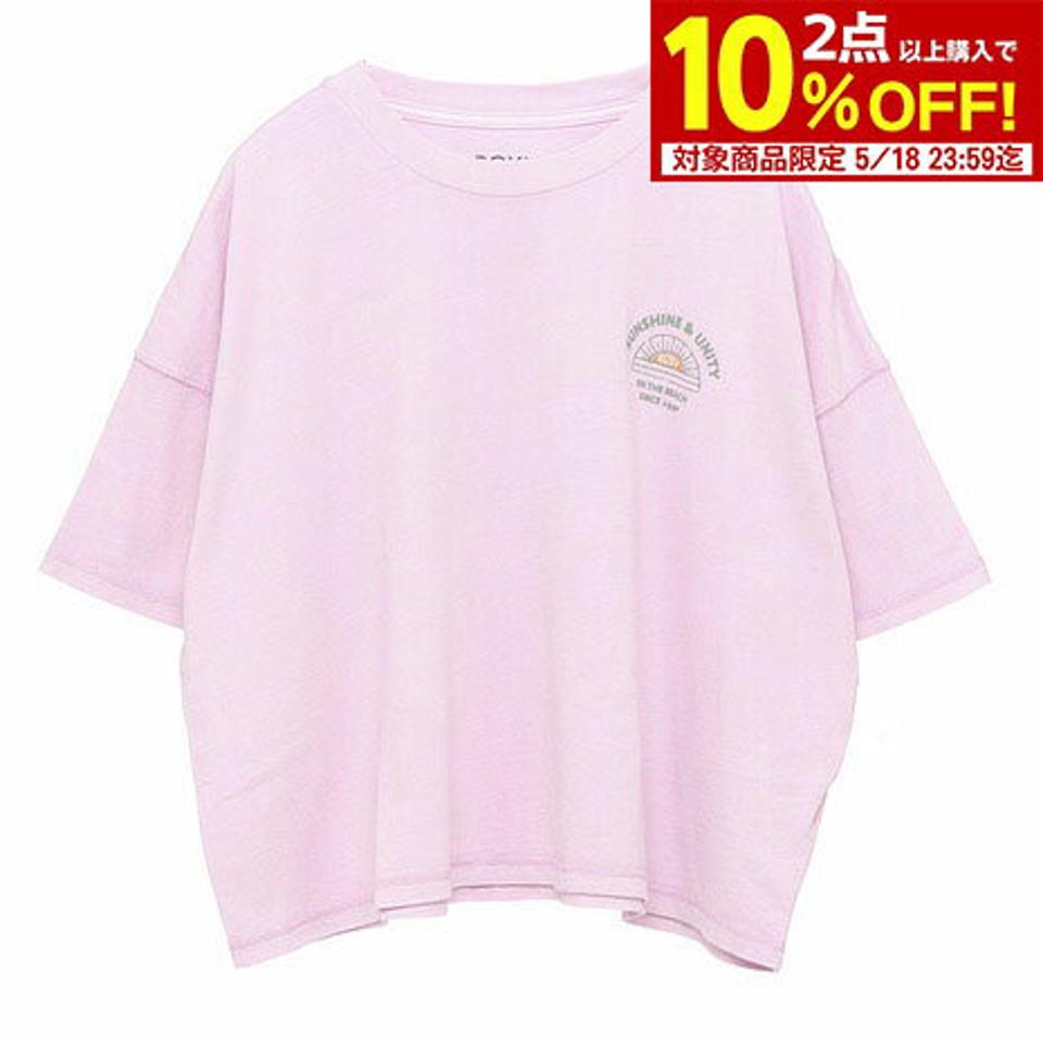 ロキシー(ROXY)(レディース)半袖 Tシャツ レディース SUNSHINE&UNITY バックプリント23SPRST231096PNK