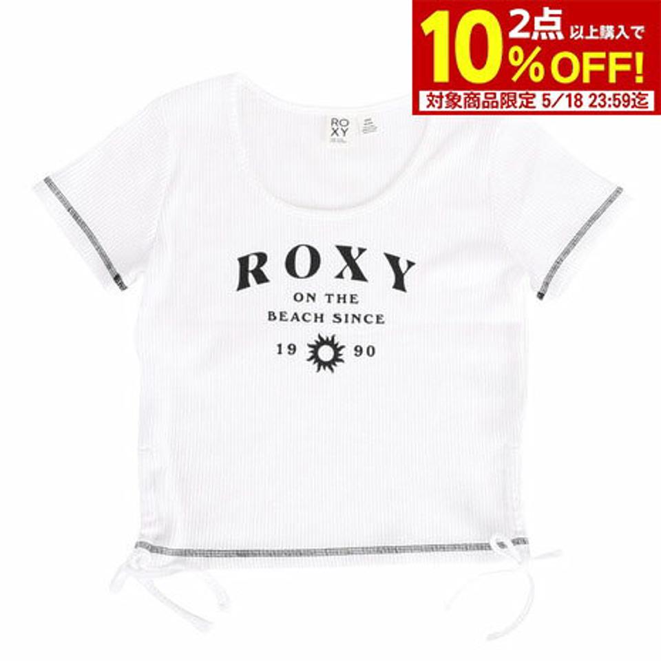 ロキシー(ROXY)(レディース)半袖 Tシャツ レディース ON THE BEACH TEE リブ素材 23SPRST231094WHT