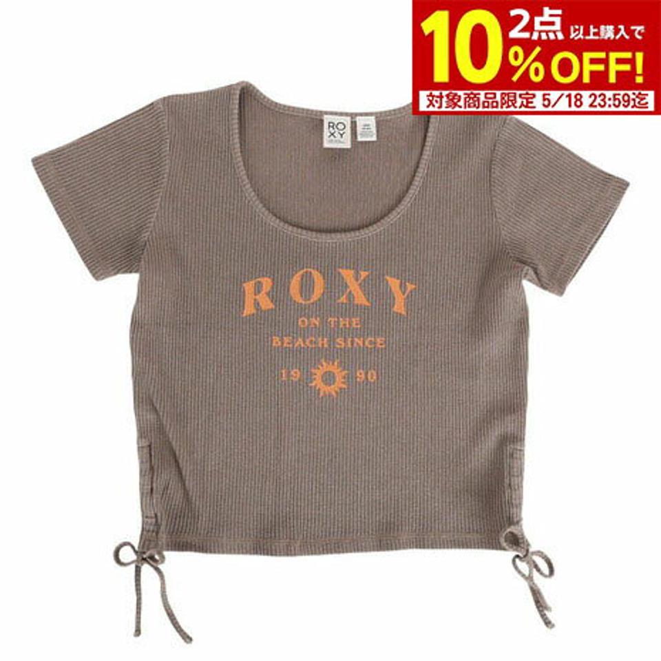 ロキシー(ROXY)(レディース)半袖 Tシャツ レディース ON THE BEACH TEE リブ素材 23SPRST231094BRN