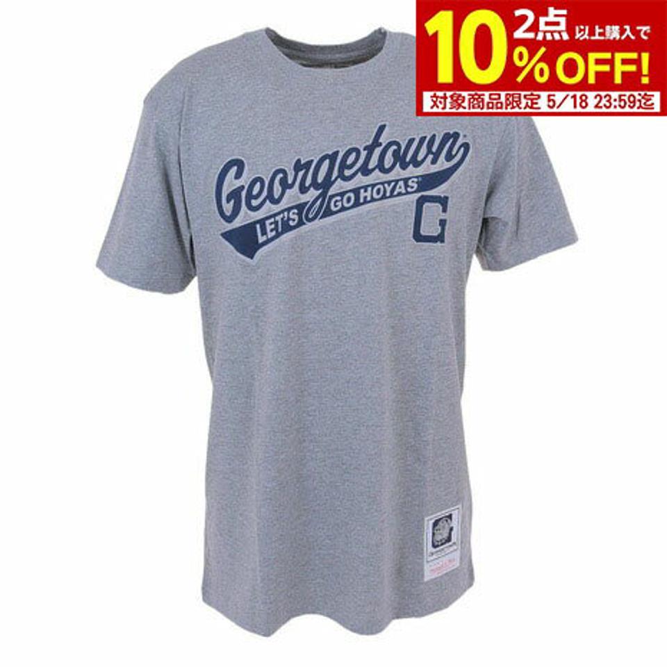 ミッチェルアンドネス(Mitchell&Ness)(メンズ)半袖Tシャツ メンズ NCAA SCRIPT GEORGETOW BMTRTP21131-GTWGYHT