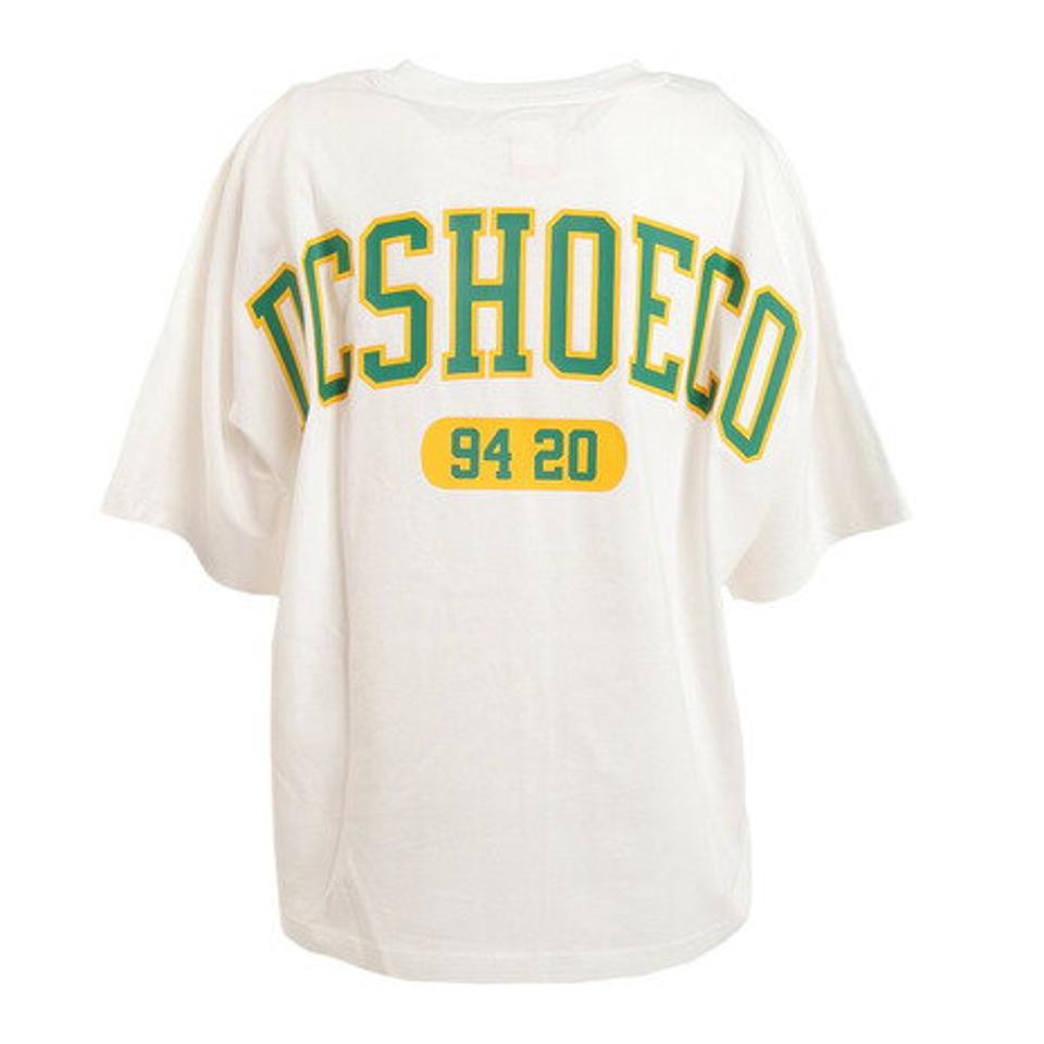 ディーシー・シュー(DC SHOE)(レディース)22 WS COLLEGE CROPPED 半袖Tシャツ 22SPLST221308WHT
