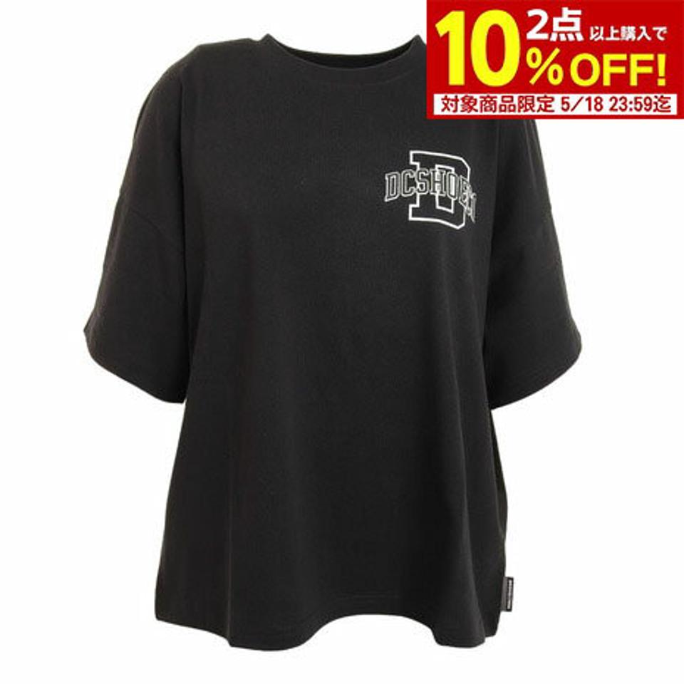 ディーシー・シュー(DC SHOE)(レディース)22 WS COLLEGE CROPPED 半袖Tシャツ 22SPLST221308BLK