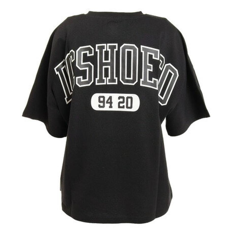 ディーシー・シュー(DC SHOE)(レディース)22 WS COLLEGE CROPPED 半袖Tシャツ 22SPLST221308BLK