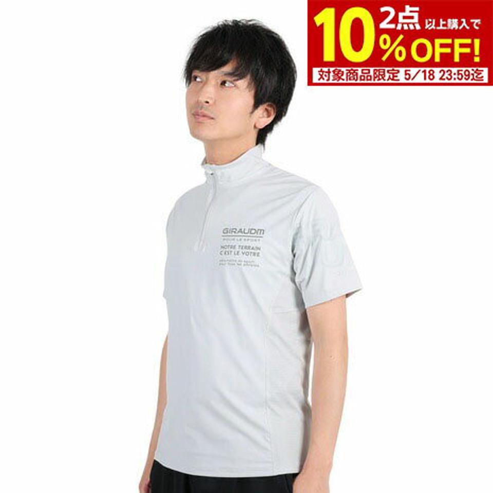 ジローム(GIRAUDM)(メンズ)半袖Tシャツ メンズ ドライプラスクール モックネック CT3S0032-TR863-GRHD IGRY