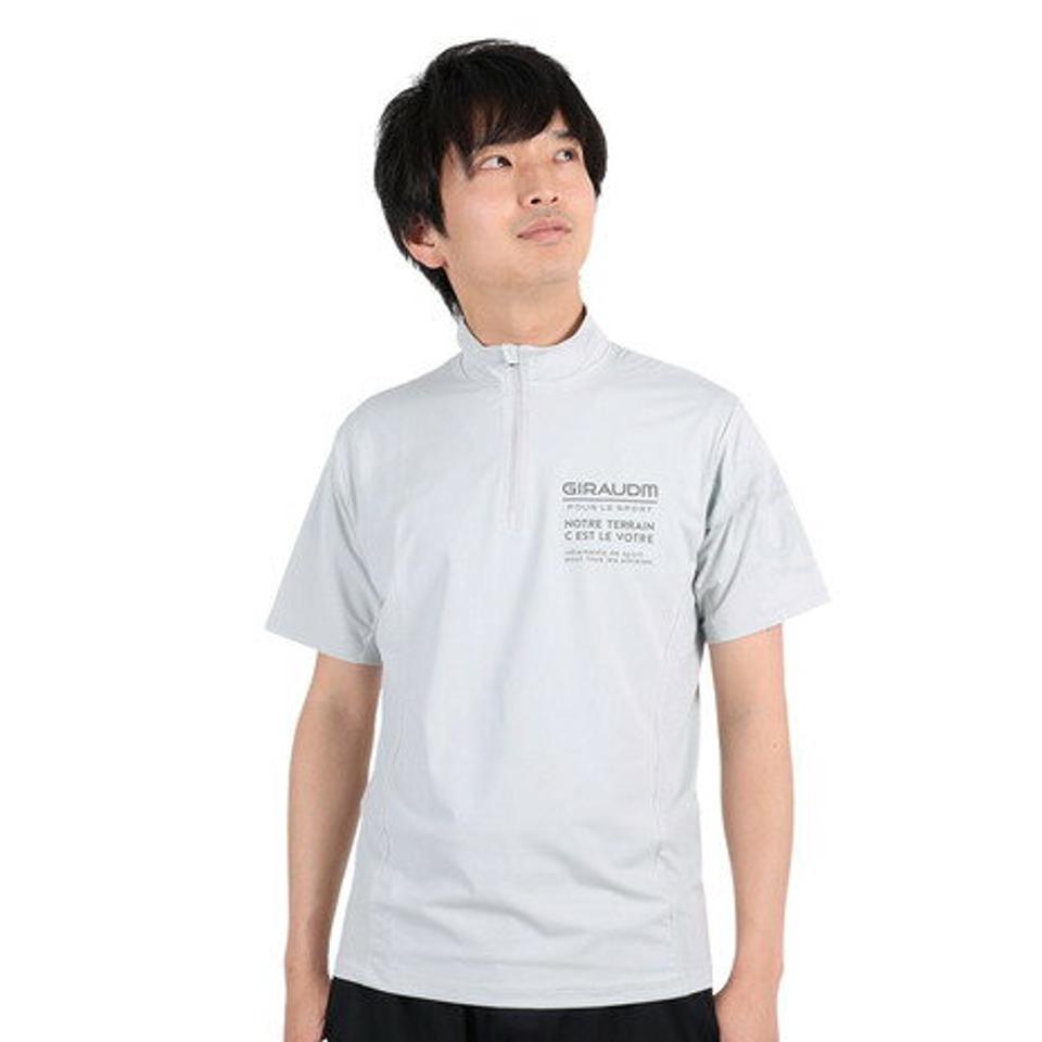 ジローム(GIRAUDM)(メンズ)半袖Tシャツ メンズ ドライプラスクール モックネック CT3S0032-TR863-GRHD IGRY