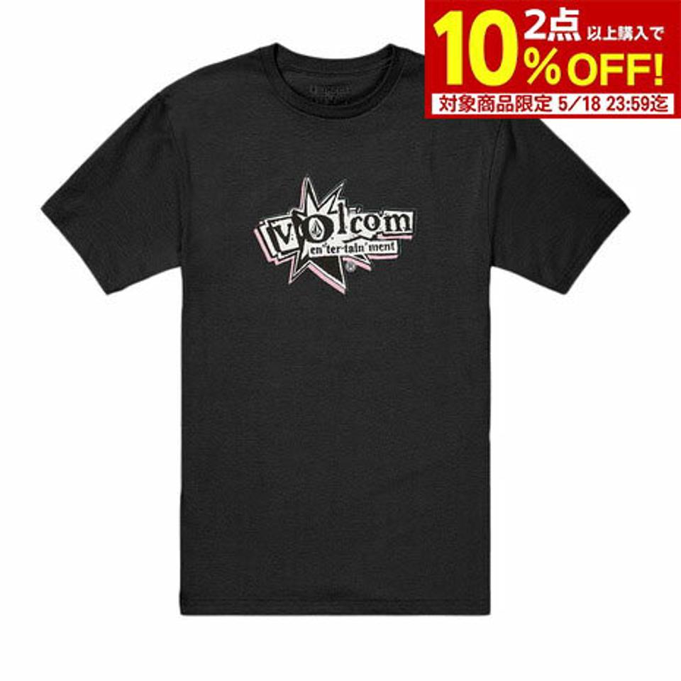 【10%OFFクーポン対象!8/10まで】ボルコム(Volcom)(メンズ)半袖Tシャツ メンズ ENTERTAINMENT 23SP AF512303 BLACK
