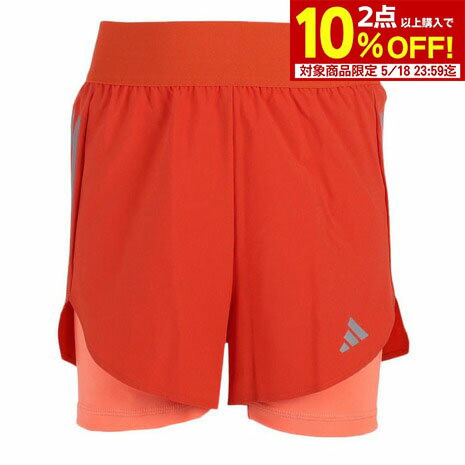 アディダス(adidas)(キッズ)パンツ キッズ 2-IN-1 AEROREADY ウーブンショーツ EBP15-IB8868
