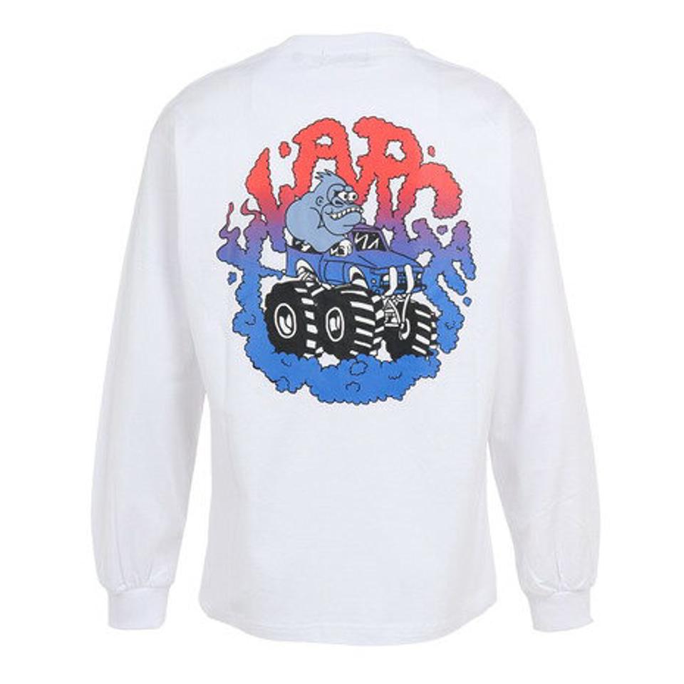 エクストララージ(XLARGE)(メンズ)MONSTER TRUCK 長袖ポケットTシャツ 101231011014-WHITE