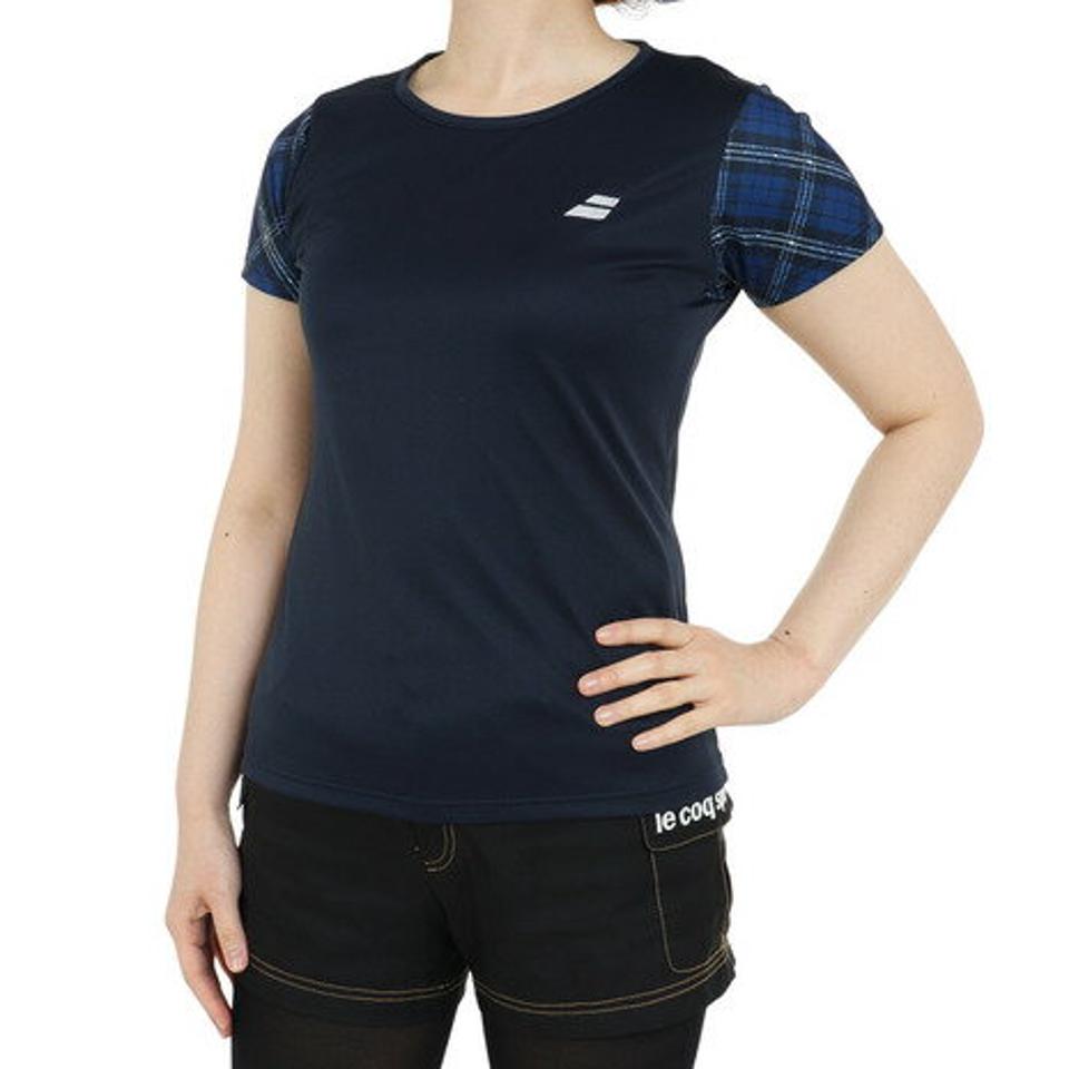 バボラ(BABOLAT)(レディース)テニスウェア レディース PURE 半袖Tシャツ BWP3528 NV