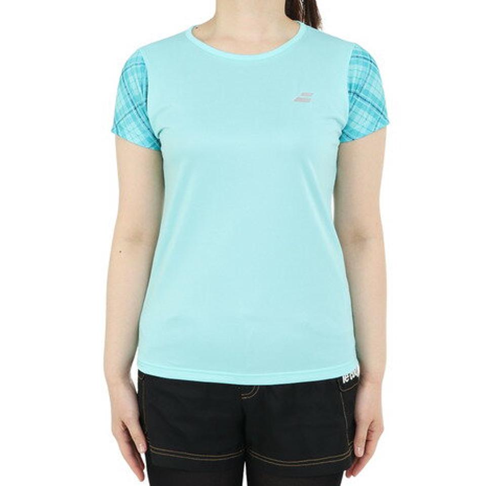【10%OFFクーポン対象!5/17まで】バボラ(BABOLAT)(レディース)テニスウェア レディース PURE 半袖Tシャツ BWP3528 GR