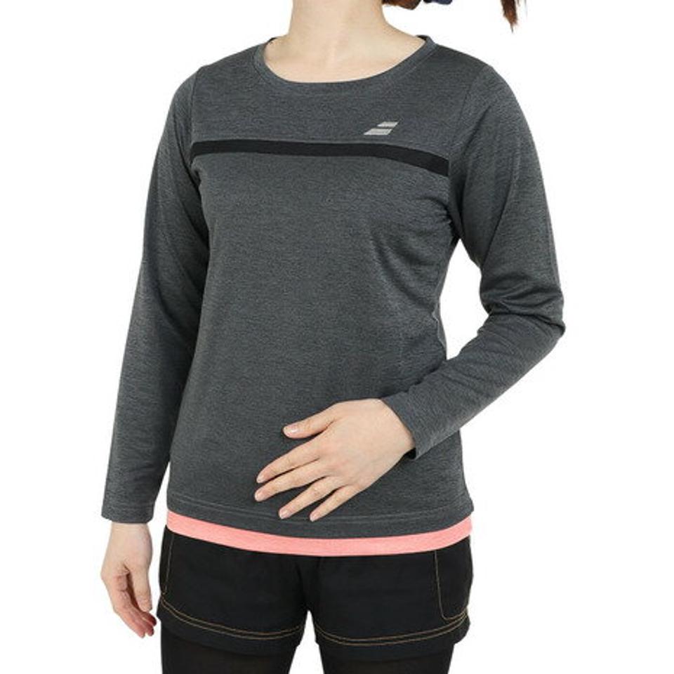 バボラ(BABOLAT)(レディース)テニスウェア レディース PURE 長袖Tシャツ BWP3523 BK