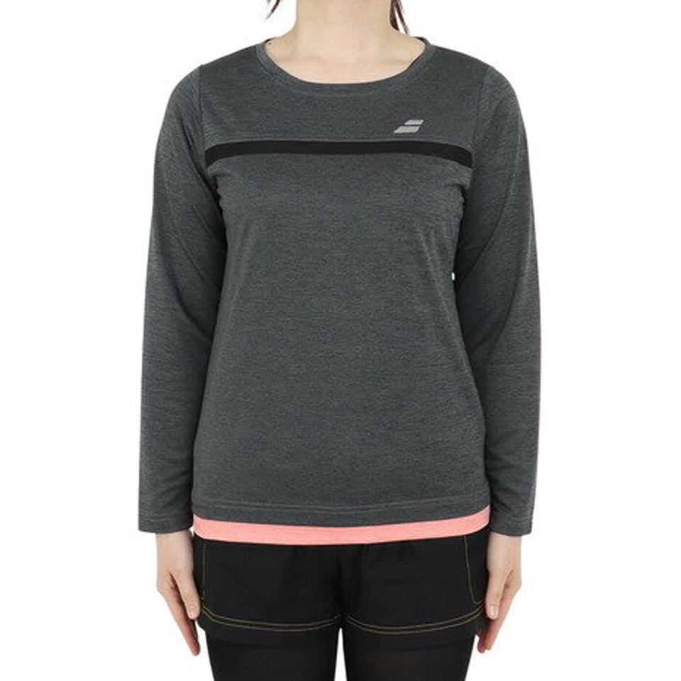 バボラ(BABOLAT)(レディース)テニスウェア レディース PURE 長袖Tシャツ BWP3523 BK