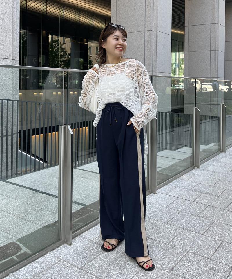 【MOMO SELECT】パッチワークメッシュプルオーバー