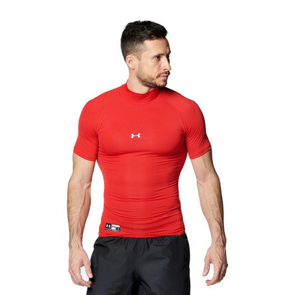 アンダーアーマー(UNDER ARMOUR)(メンズ)野球 アンダーシャツ ヒートギアアーマー コンプレッション 半袖モックネックTシャツ 1358642 600