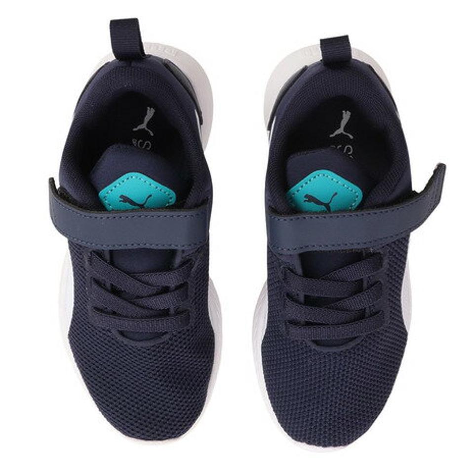 【スーパーSALE期間限定！20％OFF！】プーマ（PUMA）（キッズ）ジュニア スニーカー マジックテープ 紺 19292934 フライヤー ランナー V PS ネイビー ランニングシューズ