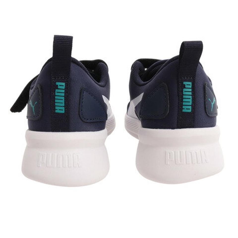 【スーパーSALE期間限定！20％OFF！】プーマ（PUMA）（キッズ）ジュニア スニーカー マジックテープ 紺 19292934 フライヤー ランナー V PS ネイビー ランニングシューズ
