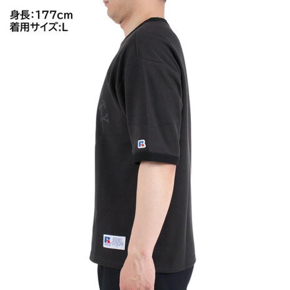 【10%OFFクーポン対象!8/10まで】ラッセル(RUSSELL)(メンズ)半袖Tシャツ メンズ ドライフィット 鹿の子 RBM23S0007 CGRY