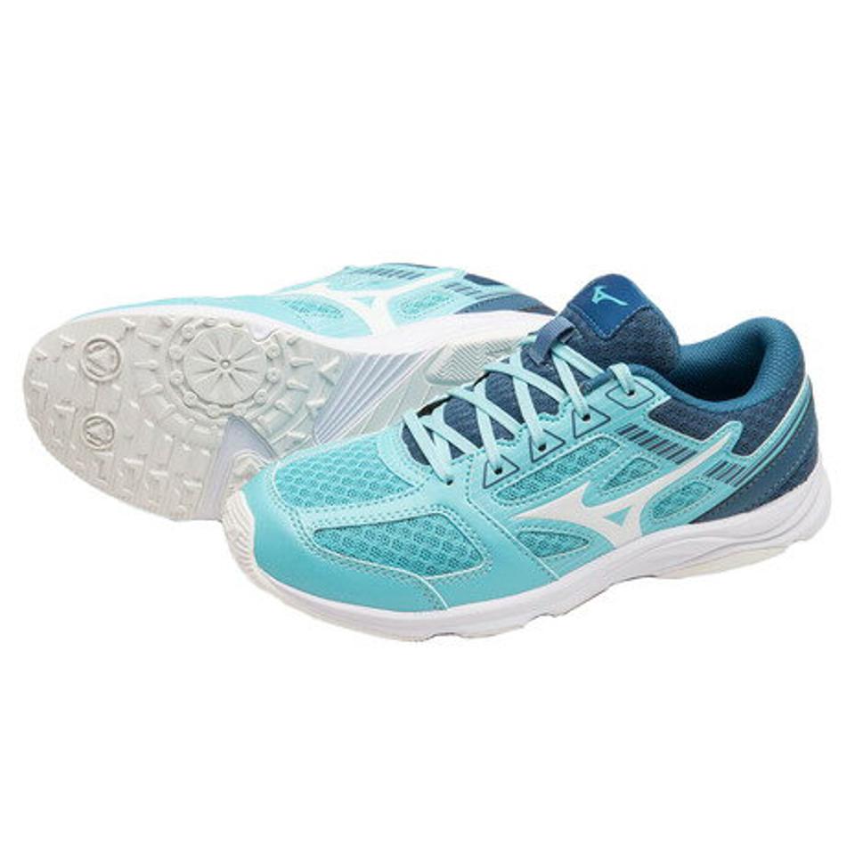 ミズノ（MIZUNO）（キッズ）ジュニアスポーツシューズ スピードスタッズ 3 ブルー ホワイト K1GC234102 スニーカー 運動会 登校